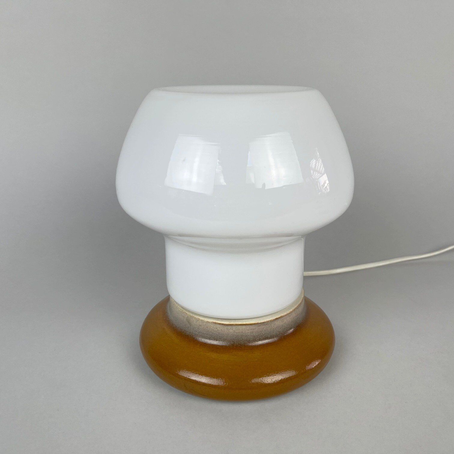 Vintage Glass and Ceramic Table Lamp by Ivan Jakeš, 1960's