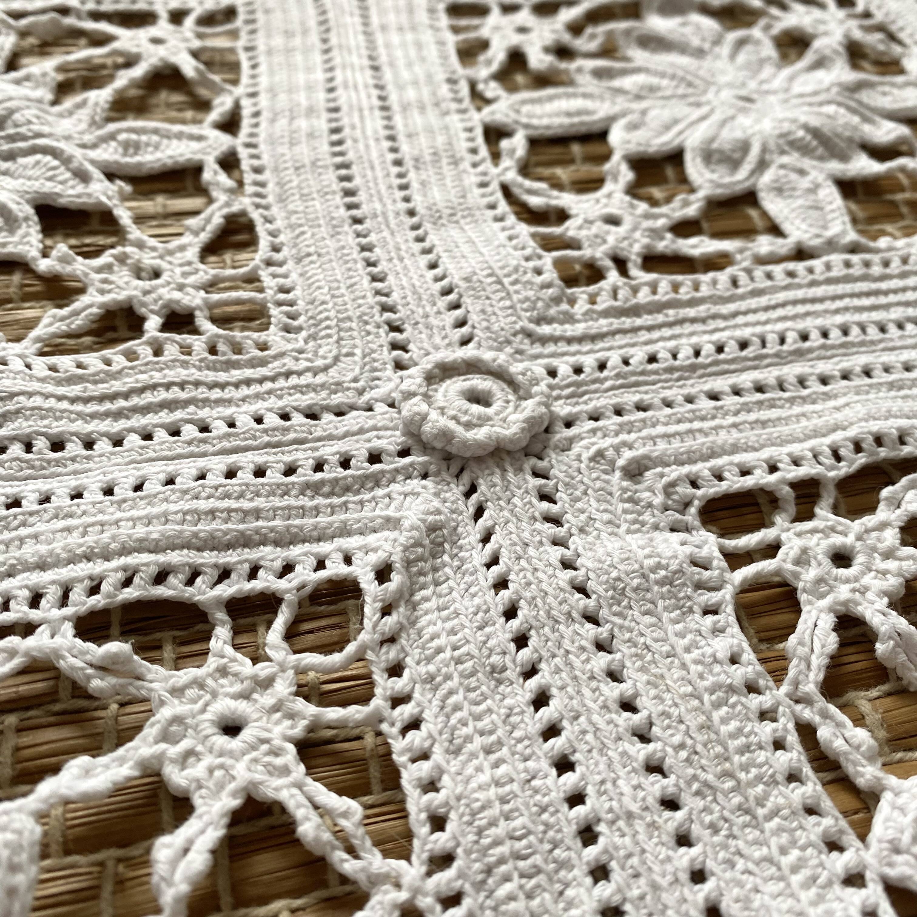 White crochet blanket 160X170
