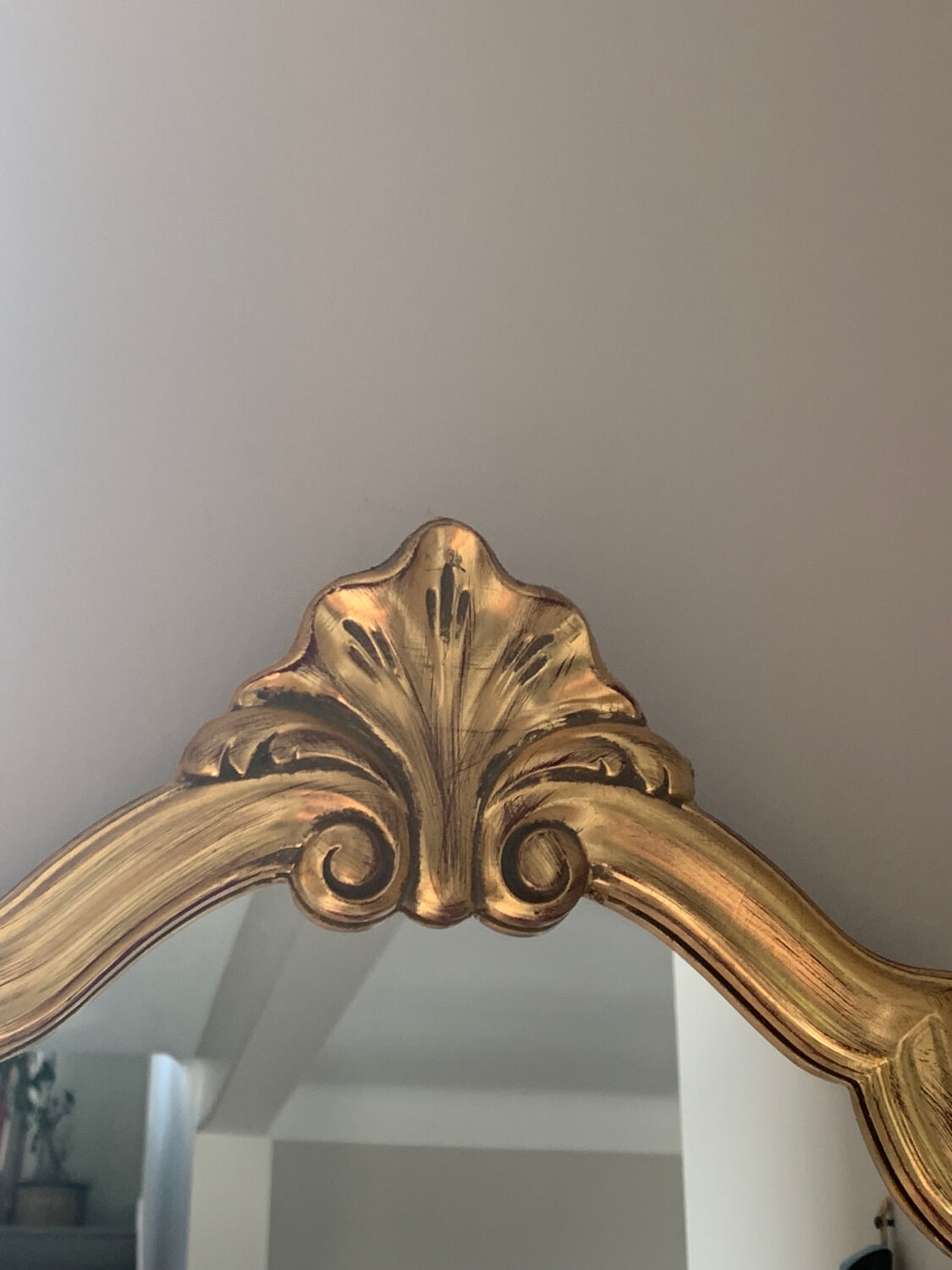Golden shell mirror