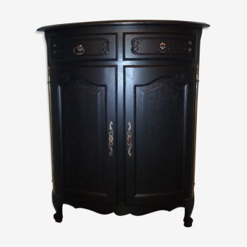 Corner sideboard louis XV style black