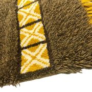 Vintage rug ochre yellow - brown / floor rug / wall tapestry