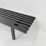 Mid-century slatted wooden bench Martin Visser style , 1970’s