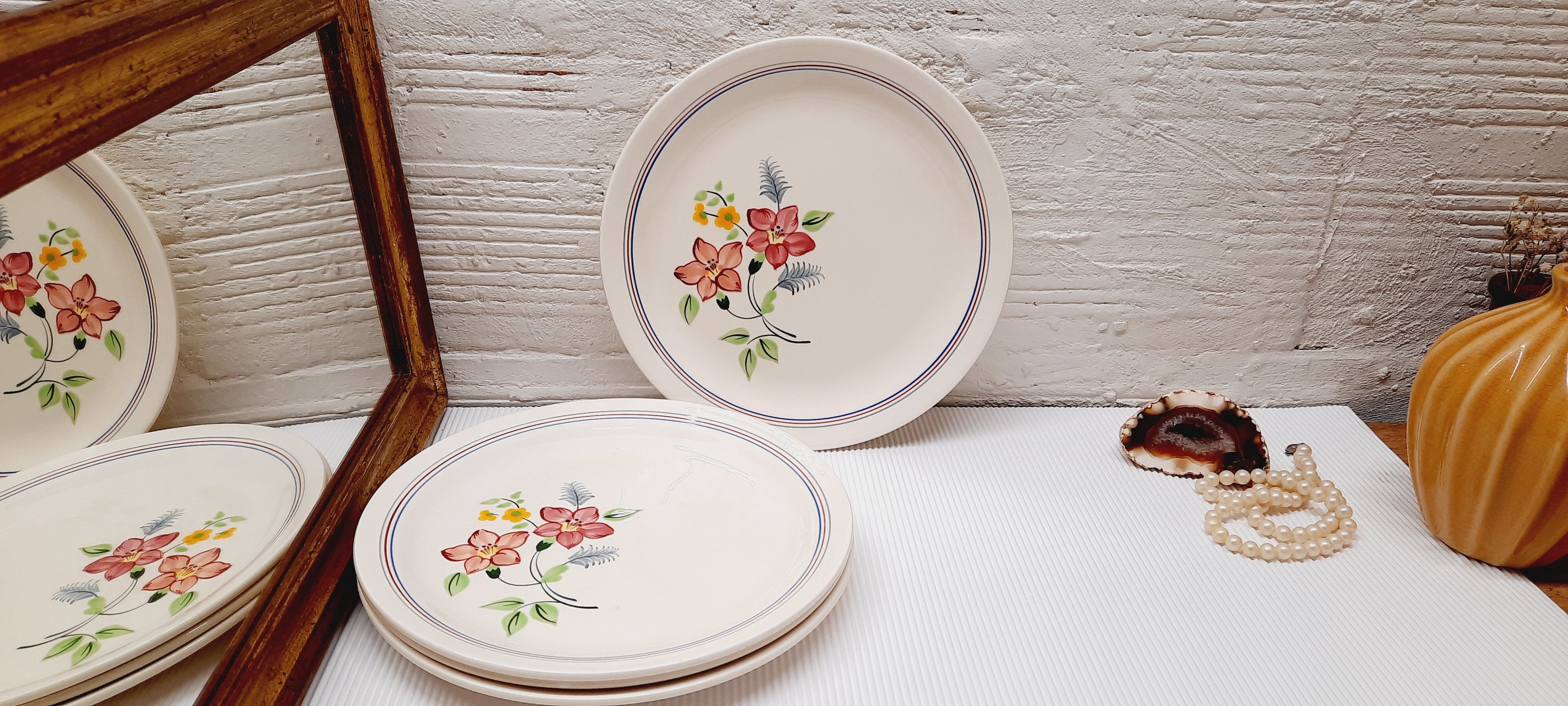 Set 4 flat plates Salins