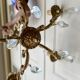 Louis XV style 5-branch brass and tassel chandelier