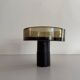Flush mount in glass and yellow-brown metal by Seguso, 1950s, Italy.