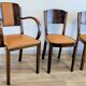Pair of bridge armchairs and matching chairs – Art Deco style 1950