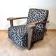 Art Deco Limed Oak Club Chair from De Coene, Belgium, 1930s