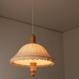 Wood and textile pendant from Sweden