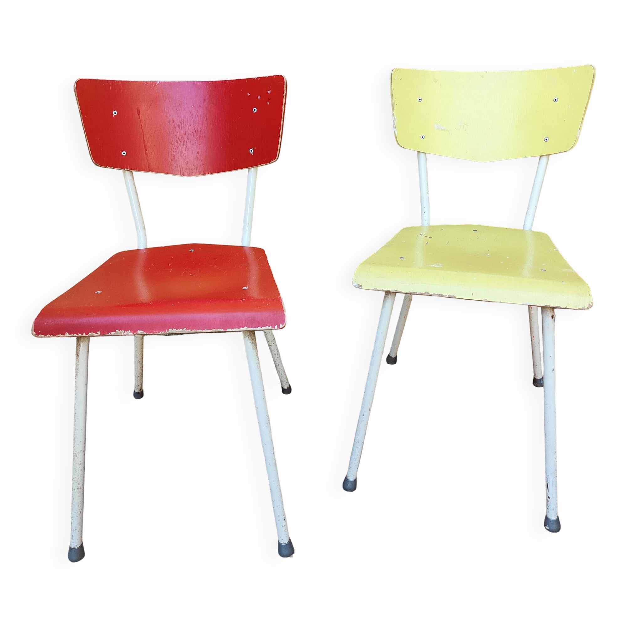 Pair of colorful chairs