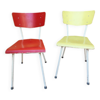 Pair of colorful chairs