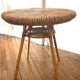 Vintage rattan and bamboo coffee table