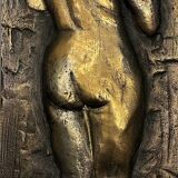 Bronze bas-relief wall panel, signed 20th century