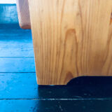 Bedside table assigned to Charlotte Perriand for Les Arcs, in pine, circa 1960.