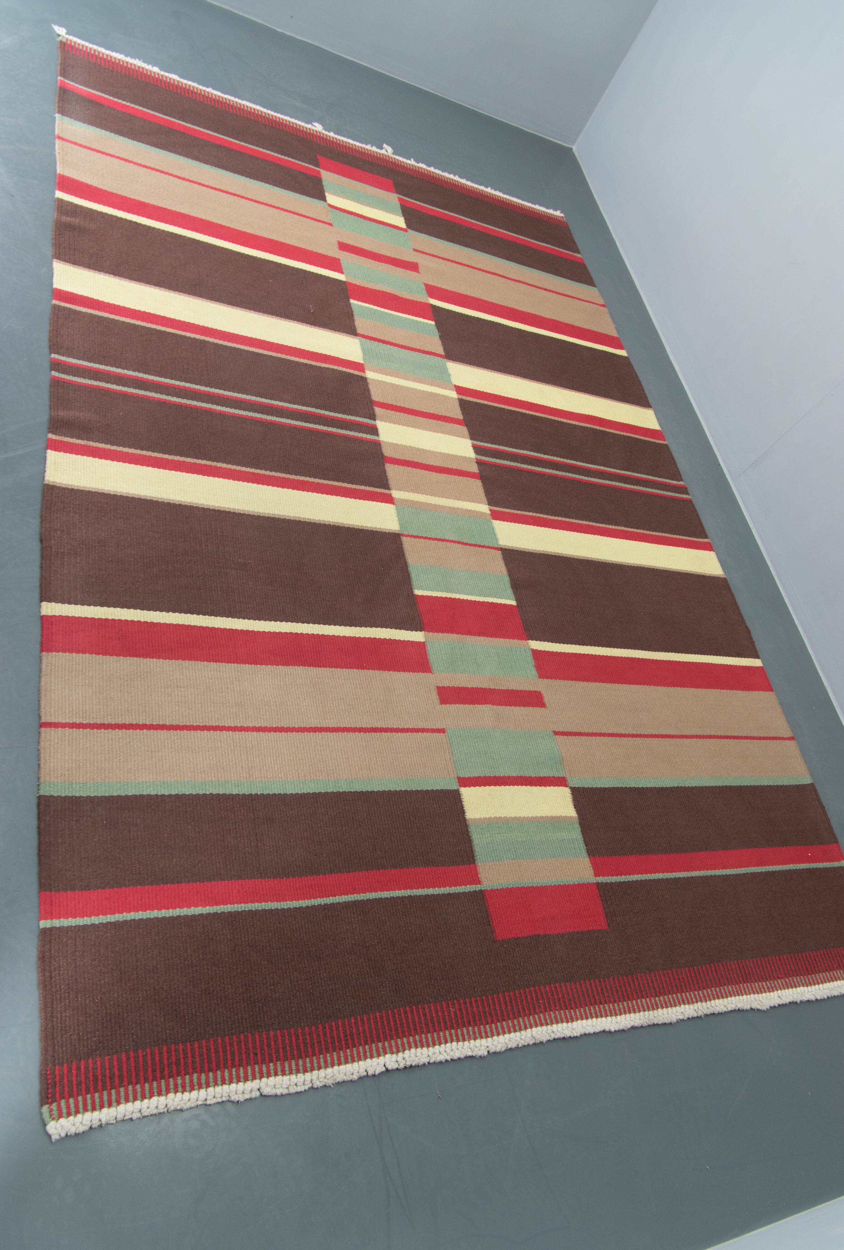 Rare Abstract Modernist Carpet by Antonin Kybal, 1948