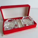 Pair of salters, crystal, Baccarat