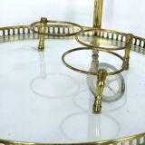 Mid-Century Modern Brass and Glass Bar Cart 1970s.