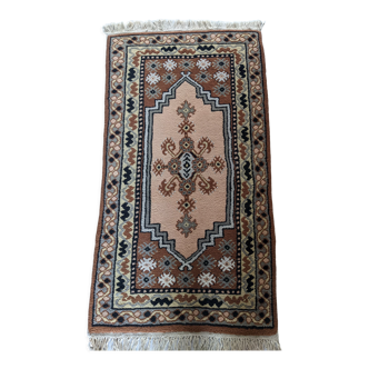 Tapis Marocain fait main, pure laine, vintage années 1970