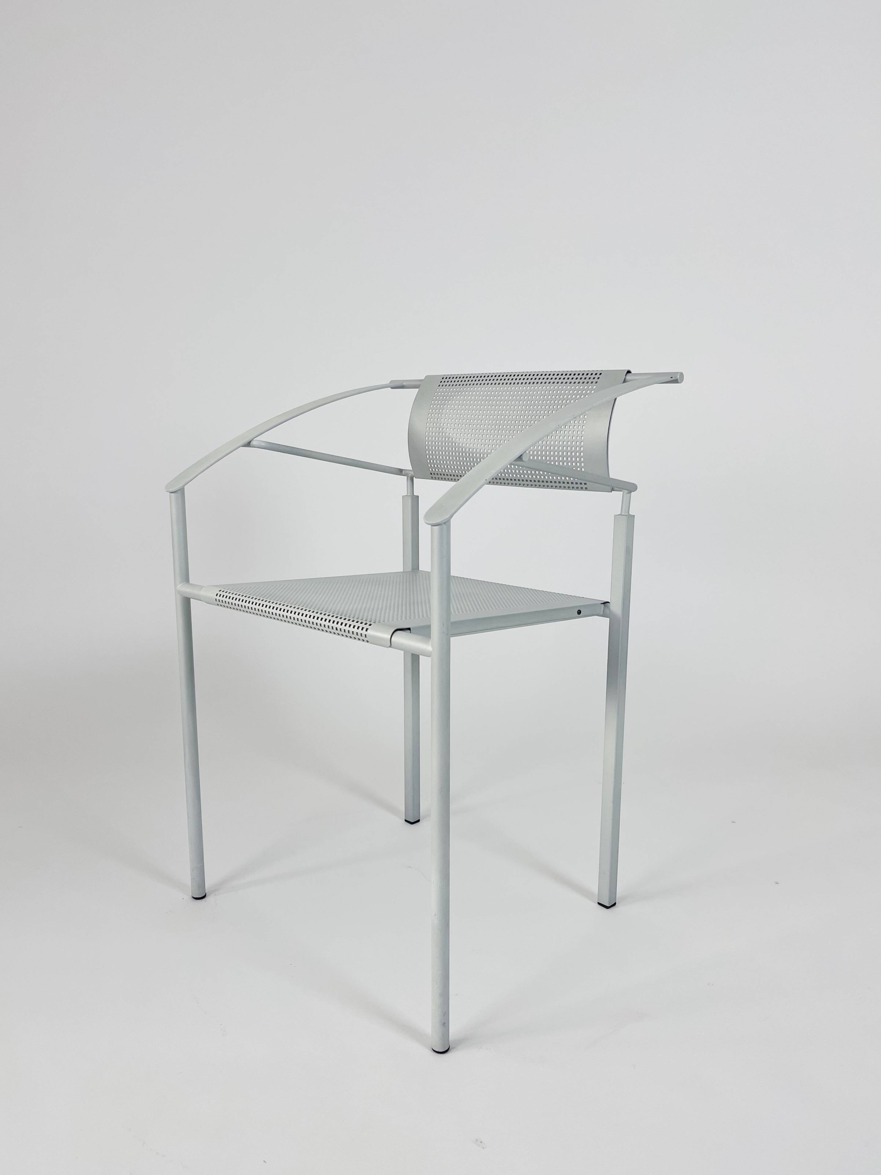 Fauteuils vintage en métal 'Carrè VI' par Fly Line Italie années 1990