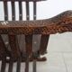 Syrian curule seat in walnut and mother-of-pearl, 19th century.