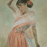 Tableau portrait de femme gitane