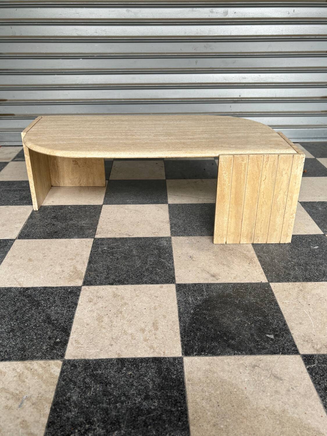 Vintage travertine coffee table