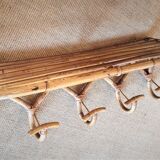 Vintage rattan coats holder