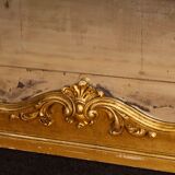 Miroir italien doré en bois et plâtre 119x117cm
