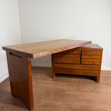 Solid Elm Desk Pierre Chapo B19E – Iconic Design from the 60s - v