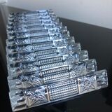 Set of 12 knife holders, diamond cut