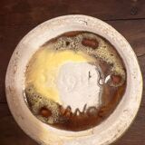 Vase vintage marron Brigitte France des années 1960