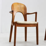 Vintage Danish dining chairs by Niels Koefoed solid teak, set of 10