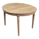 Renovated round Art Deco dining table, extendable, made of solid oak, 145cm.