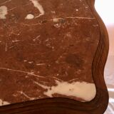 High wood and vintage marble console