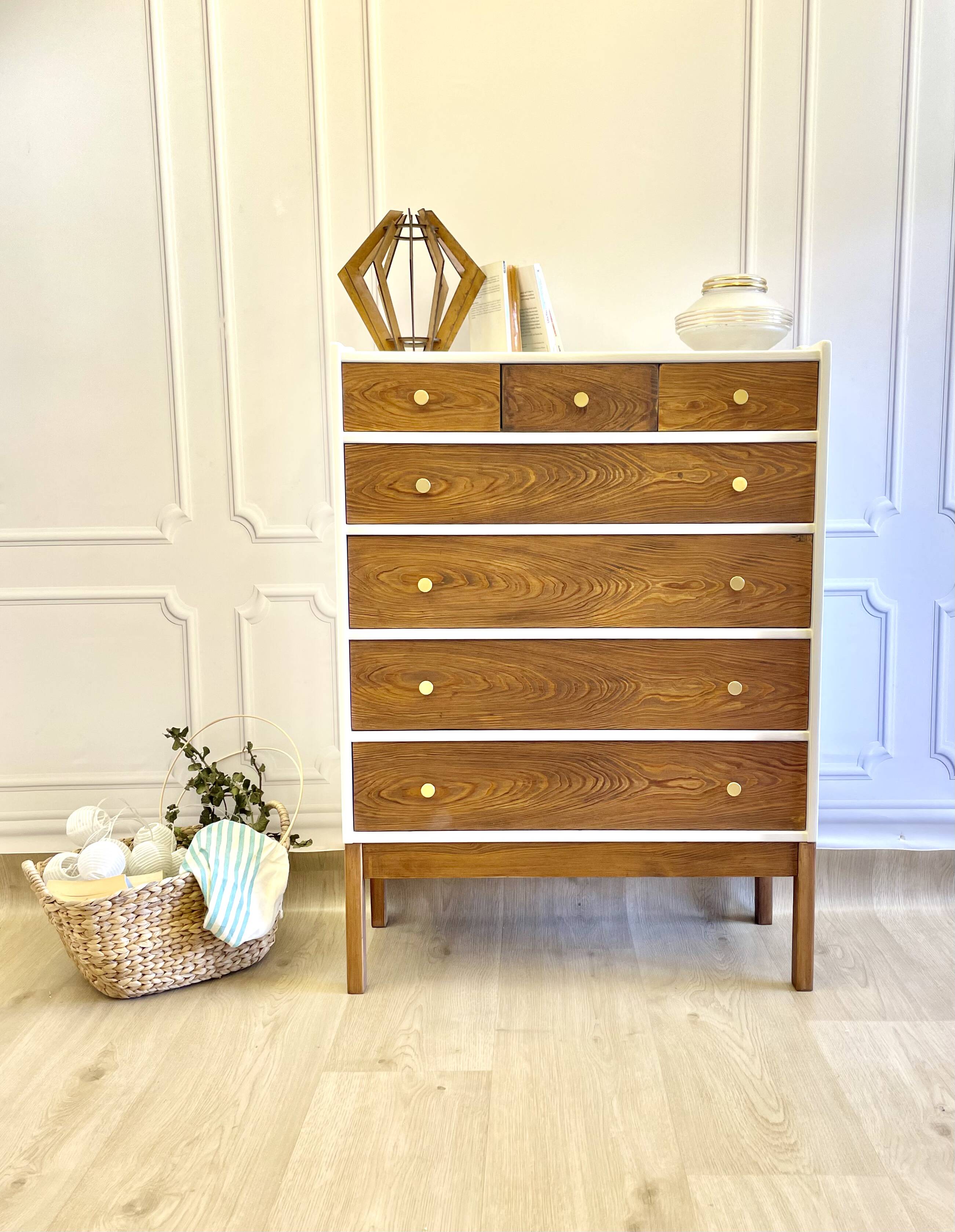 Commode vintage en bois – style scandinave – très bon état