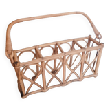 Rattan bottle basket, 50s