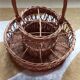 Vintage 50s 60s wicker rattan portable bar