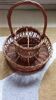 Vintage 50s 60s wicker rattan portable bar