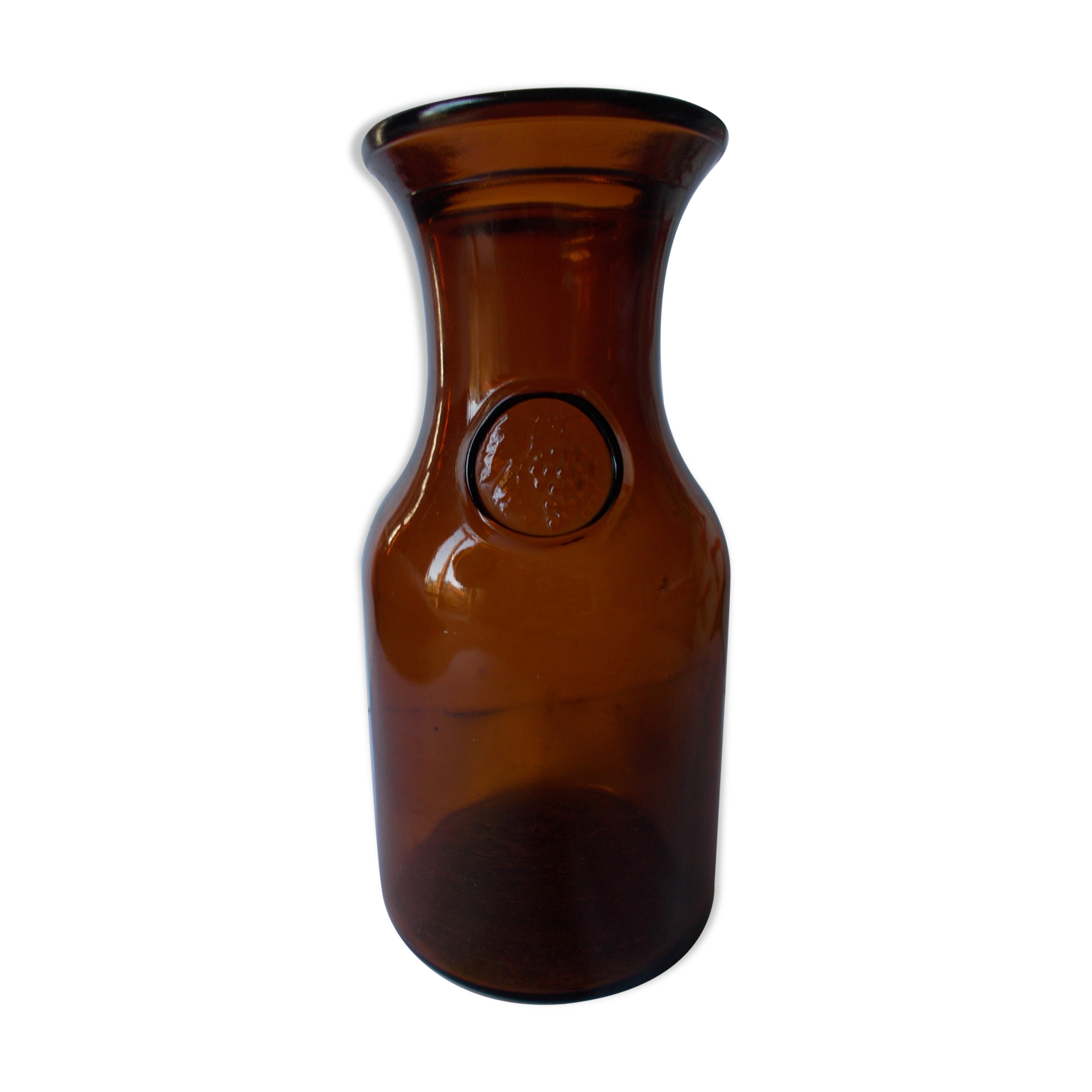 Carafe en verre fumée marron
