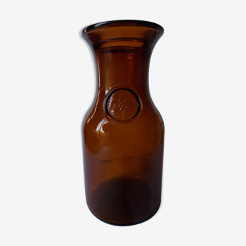 Brown smoked glass decanter