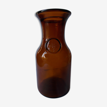 Carafe en verre fumée marron