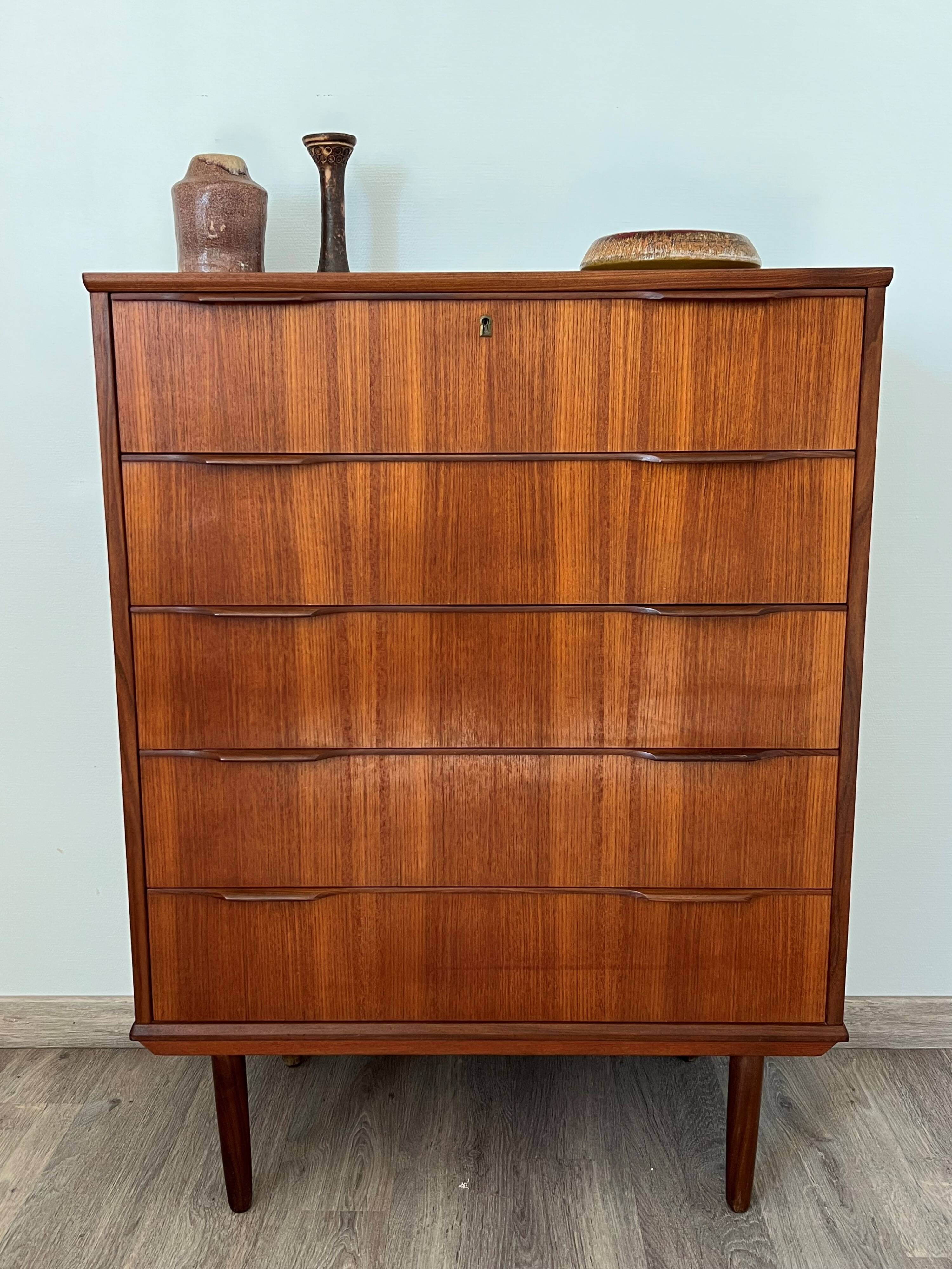 Scandinavian teak chest of drawers (from Denmark)