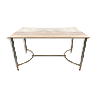 Table basse en marbre et laiton style néoclassique