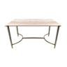 Marble and brass coffee table neoclassical style
