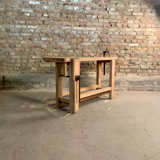 Old carpenter's workbench place in solid oak