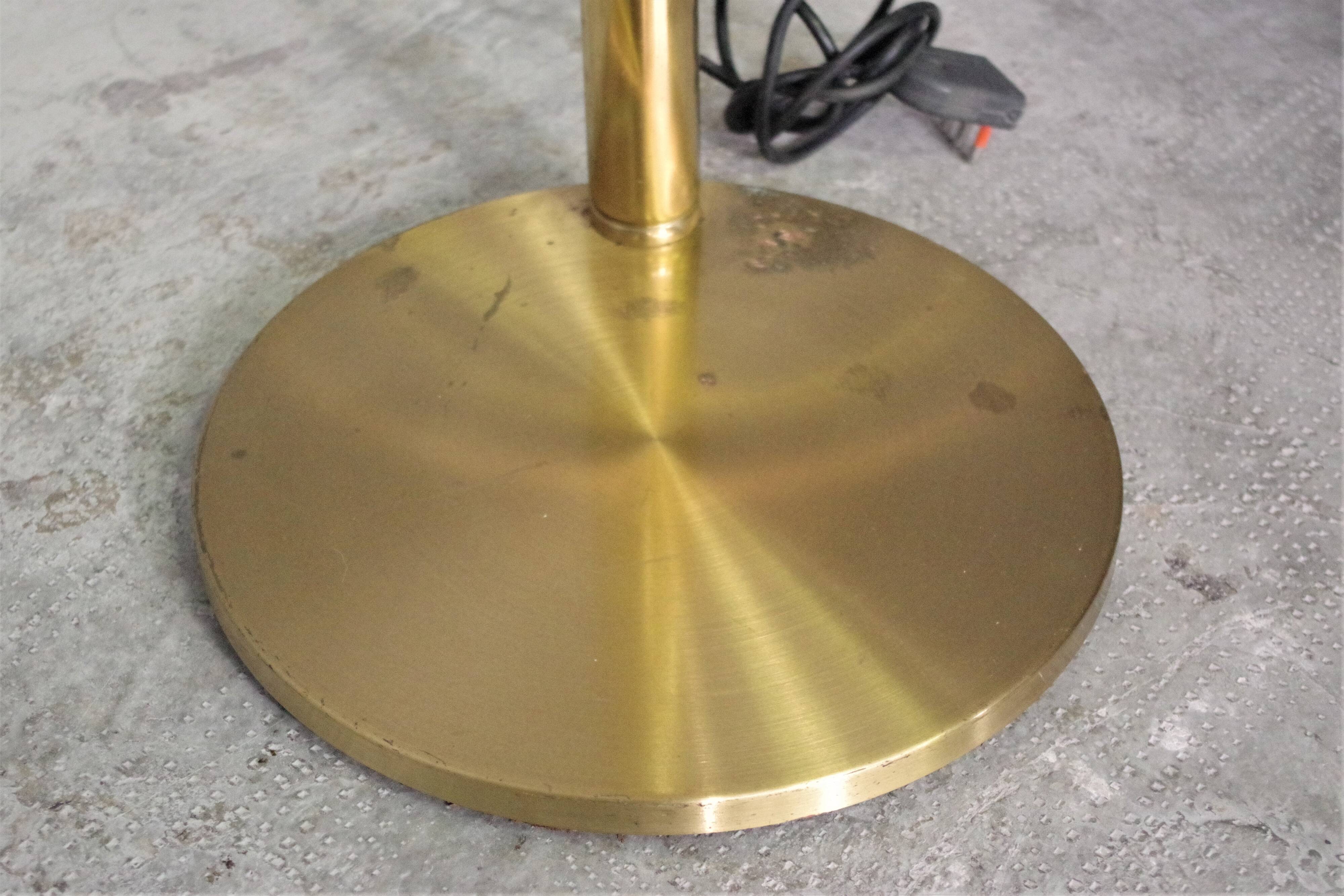 Brass floor chandelier, 70s