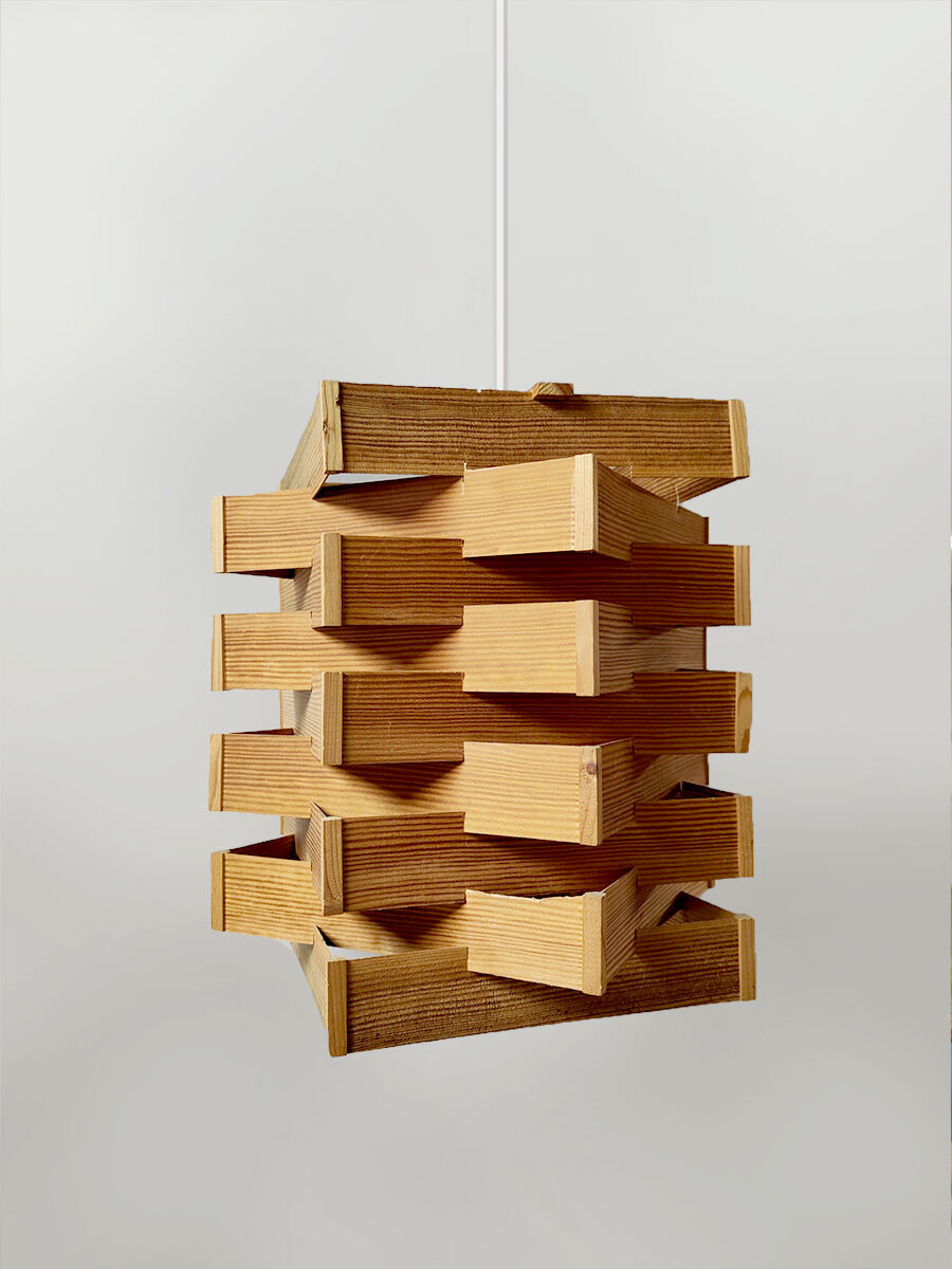 Vintage Swedish design pendant lamp 'Pinewood'