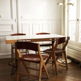 Table et ses 4 chaises par Marc Held édition Bessière, 1983