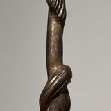 Empire-style bronze chandelier with 3 arms of light topped with eagle heads. French work. Circa 1900.