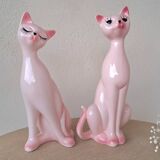 Vintage ceramic cat statue