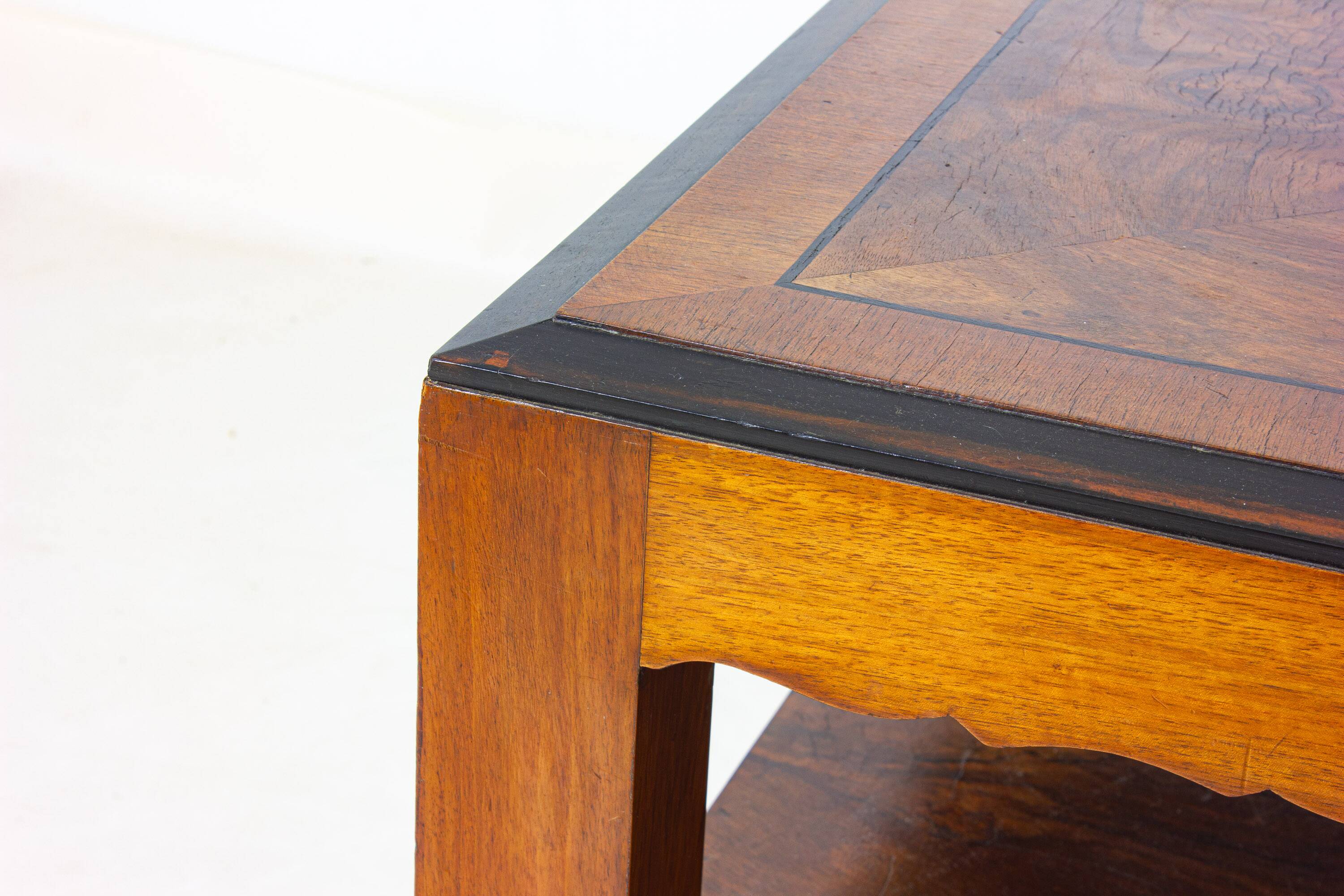 Burlwood art deco table